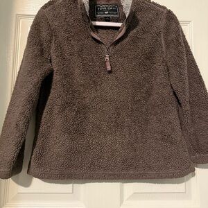 True Grit Chocolate Fleece Quarter-Zip size M (10-12 Boys)